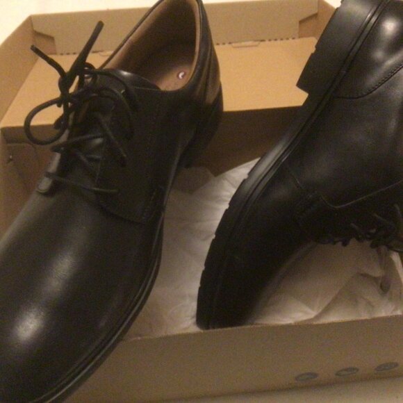 Clarks Lace Up Dress/Casual Shoes Un Tailor Tie Model Black 12W - Picture 2 of 6